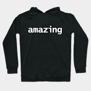 Amazing Minimal White Text Typography Hoodie